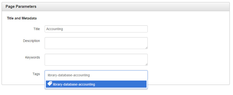Assign the tag to the Subject Page