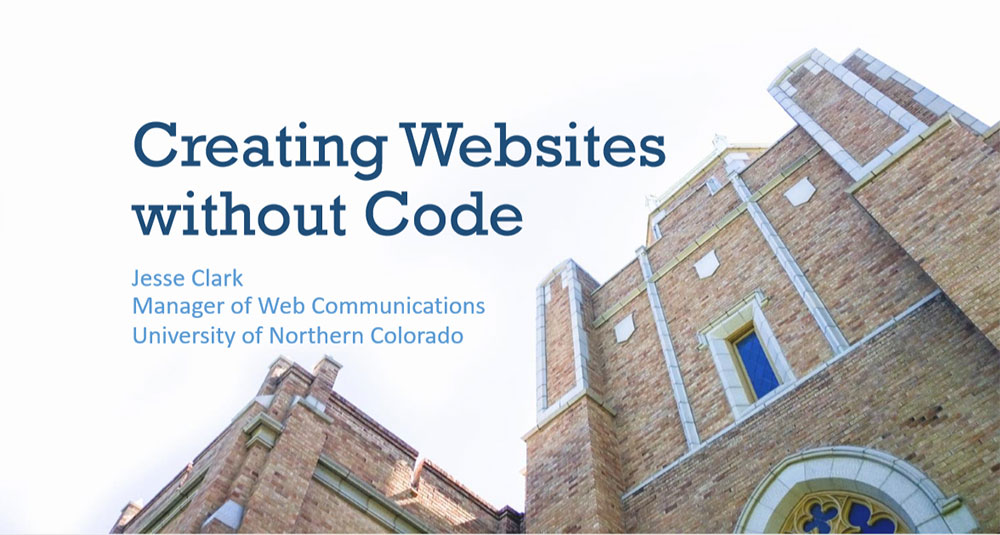 Creating Websites without Code Sldie 1