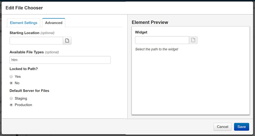 Create Component Basic Settings