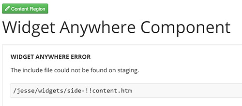 File does not exist error