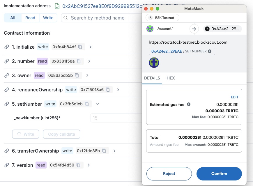 using the new setNumber method