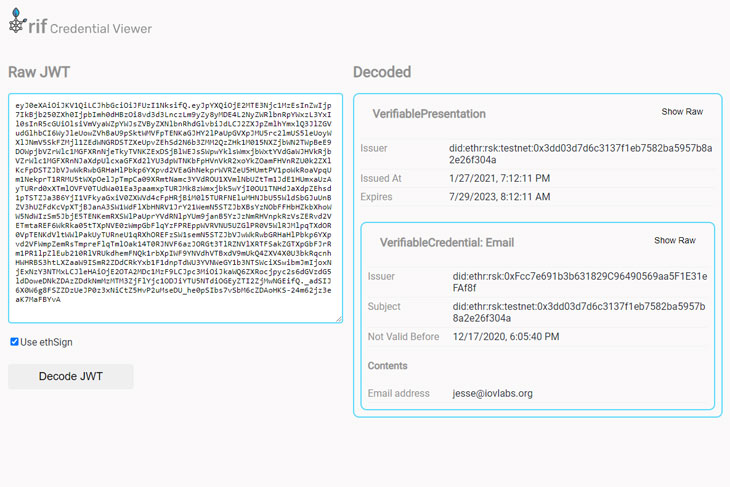 RIF Credential Viewer thumbnail
